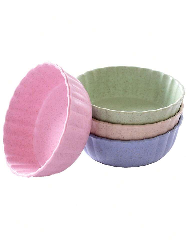 1Pc Comel Bulat Padat Mudah Warna Pepejal Pinggan Sos Pencicah Cuka Plastik Pinggan Snek Kebersihan Dapur Isi Rumah Tepung Gandum Universal Serbaguna dan Pelbagai Fungsi - Pelbagai warna - Lihat 6