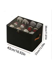 Foldable With Lid, Visual Multifunctional With Grid, Clothing, Shoes, Miscellaneous Items, Storage Box - Multicolor - View 3
