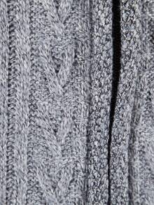 男士休闲舒适纯色几何图案拉链开衫，简约高端针织开衫，秋冬长袖上衣 - 淺灰色 - 查看 9