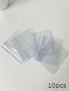 2/5/10/15/20/25 Piece Clear PVC Card Case - Waterproof ID, Badge And Record Jacket With Snap Closure For Office, Nurse And Work Pass,Back To School,School Supplies, - Multicolor - View 5