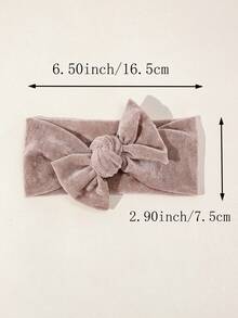 3pcs/Set Cute Velvet Bow Headbands For Girls, Soft Solid Color Bow Hair Accessories Set