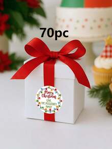 17/35/70pcs Personalized Christmas Gift Labels ,Custom Name Christmas Sticker,Christmas Present Stickers , Christmas Gift Tag Stickers,Personalized Merry Christmas Stickers – Custom Round Holiday Labels For Gift Wrapping School Supplies - Multicolor - View 10