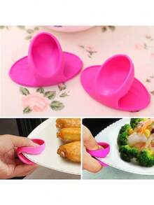 耐热烤箱手套，方形防滑手柄，适用于烤箱和微波炉，处理热锅，烘焙用途，耐热指套，现代厨房工具，硅胶厨房隔热指套 - 彩色 - 查看 5