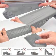 Cubre Zapatos Impermeable Lluvia para Hombre y Mujer, Cubierta para Calzado de Viaje Plegable, Antideslizante y Reutilizable, Exteriores Cubierta para Tenis, Funda para Botas de Lluvia - gris - Ver 6