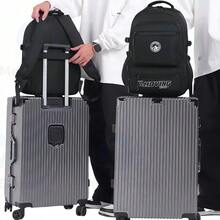 New Men's Large Capacity Backpack, Couple Backpack, College School Backpack, High School Campus Travel Backpack, Fashion Double-Sided Backpack - Black - View 4