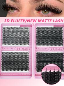 Bộ dụng cụ nối mi DIY 640 chiếc Bộ dụng cụ nối mi Wispy Bộ dụng cụ nối mi D Curl Fluffy Bộ dụng cụ nối mi và kẹp mi tự làm tại nhà (Bộ 4 kiểu - 10-16mm) - Nhiều màu - Xem 6