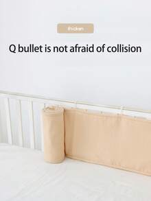 1套2件婴儿床保险杠软垫防撞床栏防护装置，婴儿床围栏，婴儿床上用品套装，婴儿床衬垫，婴儿床配件 - 彩色 - 查看 6