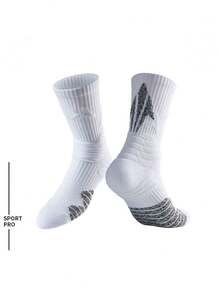 3/1 Pair, Men's Mid Tube Socks, Men's Sports Socks, Men's Badminton Socks, Sports Training Socks, Women's Sports Socks, Practical Professional Basketball Socks, Football Socks, Badminton Socks, Towel Bottoms, Sports Running And Long-Distance Running Socks, Suitable For Youth/Students/Sports Outfits - Multicolor - View 5