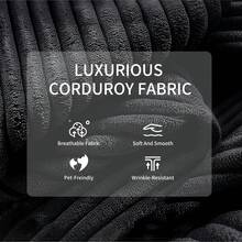 NIZULA FOAM 135'' Cloud Sectional Couch With L-Shaped Recliner,(Black) Boneless Corduroy Sofa With Deep Seat, Modern Modular Couch For Living Room, No Assembly Required, Comfy Plush Corduroy Fabric,Sofa De Sala,Couch,Sofa Cama,Muebles Para Sala,Couch For Living Room, Living Room Furniture, Muebles, Bedroom Furniture Set, Recliner Chair For Adult, Living Room Set Furniture. - màu đen - Xem 6