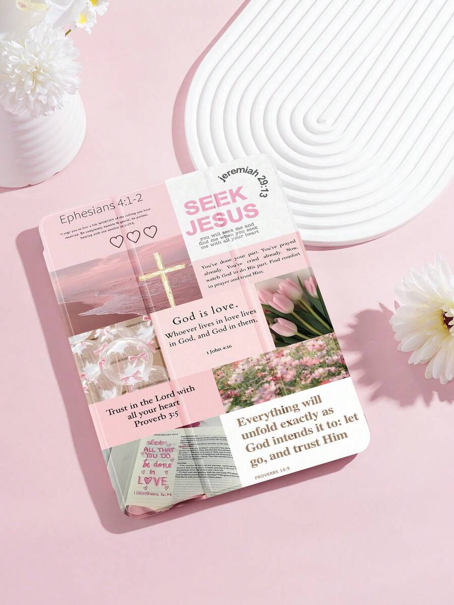 耶稣语录 iPad 保护套，兼容 iPad 9.7/10.2/10.5/10.9/12.9/Pro 11（第十代），兼容三星 Galaxy Tab S6 Lite 10.4 英寸，兼容 Kindle Paperwhite 第十二代（2024 年款），Kindle（第十一代）（2022 年发布），柔软防摔保护，智能支架/自动唤醒/睡眠功能