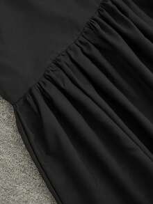 Chân váy chữ A cạp cao xếp ly kiểu Pháp cổ điển dành cho nữ, chân váy dài xòe rộng dáng đuôi cá giúp thon gọn vóc dáng cho mùa thu/đông, thanh lịch, ôm sát, phù hợp cho đi làm hàng ngày và mặc thường ngày, màu đen mùa xuân. - màu đen - Xem 4