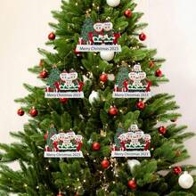 1 pezzo Decorazione personalizzata per albero di Natale, ornamento in legno con nomi personalizzati dei membri della famiglia, ciondolo decorativo per albero di Natale, forniture per decorazioni natalizie per la casa, multifunzionale, regolabile, anti-muffa, ornamentale, riutilizzabile, raffinato, adorabile, di alta qualità, moderno, colorato, carino, confortevole, elegante, personalizzato, unico, regali ideali per lui, regali ideali per lei, fidanzato, fidanzata, papà, mamma, famiglia, amici, figlio, figlia, studenti, ufficio, sala da tè, scuola, casa, calendario festivo