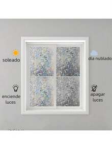 TOPTHEROAD 60x500cm Polarizado Vinilo para Ventana, Pelicula Privacidad Ventanas Película de Vidrio, Adherencia Electrostática, Anti Calor y Adecuado Hogar Oficina (60X500CM) - 60X500 cm - Ver 4