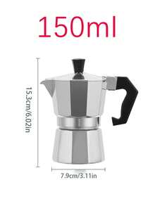 1pc Classic Italian/American Style Stovetop Espresso Maker - 10.14oz Aluminum Moka Pot, Manual Operation, Ideal For Home And Restaurant Use, Great Gift For Back To School, Teacher's Day, Valentine's Day, Eid, Easter, Ramadan, Coffee Bar Essential, Perfect Companion To Coffee Cups - Multicolor Moka Pot - View 13