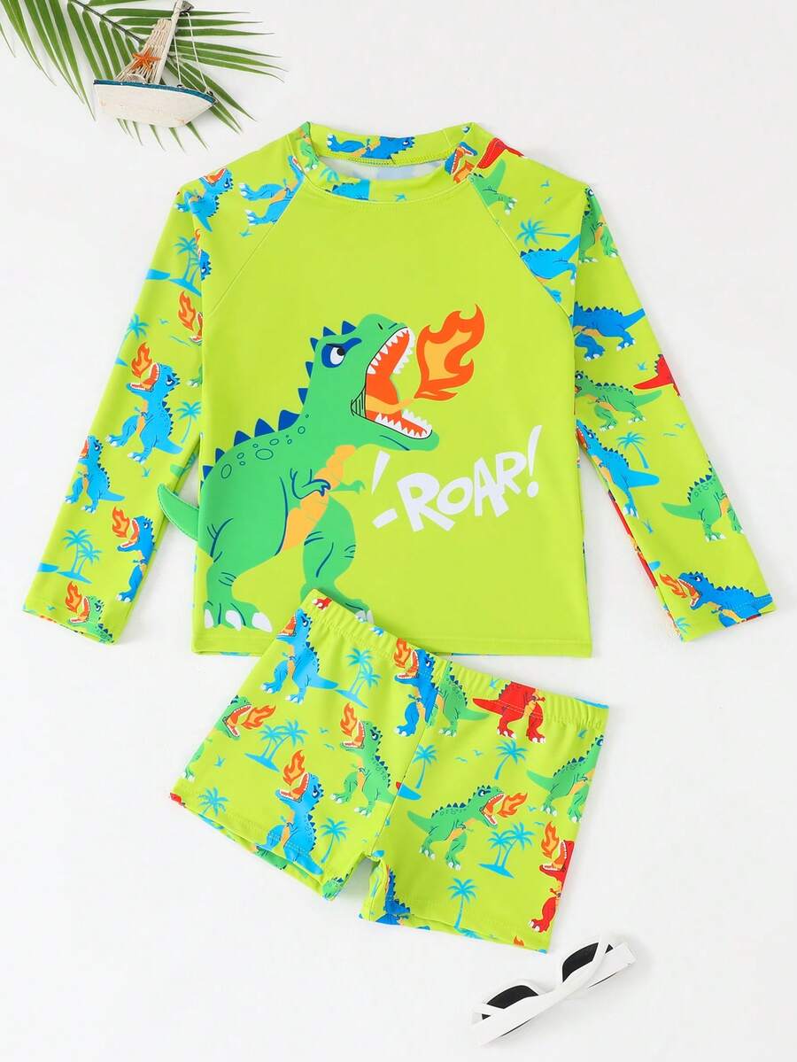 NB VEST Fun Dinosaur Kids Beach Set – Comfort And Protection For Little Ones! 2025 I3630 - Lime Green - View 1