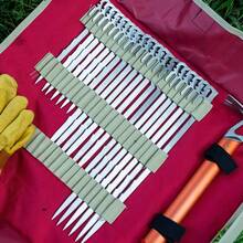 2/8支装加厚帐篷地钉，多功能户外地钉，适用于露营帐篷、天篷、防水织物地面固定，适用于大风天气，易于使用和操作。 - 彩色 - 查看 3