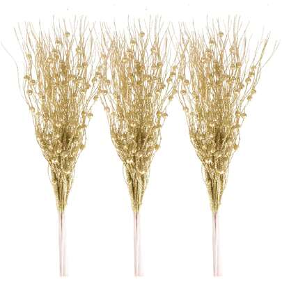 12pcs Sparkling Glitter Christmas Berry Picks - Perfect For DIY Wreaths, Tree Decorations & Holiday Crafts