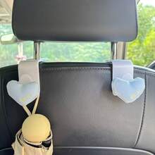 1pc Lovely Heart-Shaped High-Grade Car Seat Back Hook, Multifunctional Car Interior Storage Small Hook, Suitable For Women, Car Seat Backrest