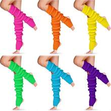 Long Leg Warmers Women 24 Inch Over Knee Knit Ribbed Leg Warmer Stirrup Yoga 80s Party Dance Ballet Supply - Multi Colors - View 12