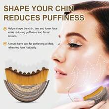 New Lymphatic Contour Face Brush, Dry Brushing Face Brush, Lymphatic Drainage Massager For Face, Chin & Jawline Sculpting, Ergonomically Designed To Fit The Skin Precisely And Relieve Fatigue - 棕色 - 查看 3