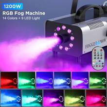 U'King Christmas Party Atmosphere Machine, 1200W RGB Fog Machine Halloween, LED Smoke Machine With Wireless Remote Control, With 14 Colorful LED Lights, Professional Stage Smoke Machine For Parties Concerts Events Weedings Christmas DJ Disco - UK Plug(220-240V) - View 3
