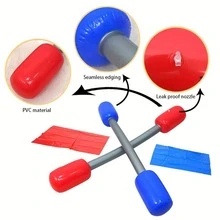 1 Set Inflatable Lawn Fight Sticks - Outdoor Interactive Battle Game, Durable Summer Physical Exercise Toy, Easy To Inflate Lightweight Portable Family Party Favor Equipment
