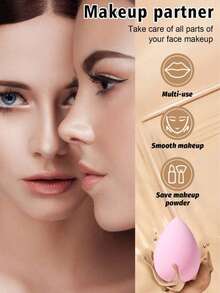 10/5/1pcs Multi-Functional Makeup Sponge, Makeup Sponge, Concealer Sponge, Blush Brush, Makeup Brush, Soft & Skin-Friendly, Dry & Wet Dual-Use Powder Puff, Suitable For Blending Foundation, Liquid, Cream And Powder, Concealer, Foundation, Powder, Blush, Highlighter, Eyeshadow, Eyebrow - Pink - View 7
