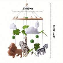 手工制作的绵羊、星星和月亮造型婴儿床铃，婴儿床挂饰，可爱动物造型玩具，益智玩具，提升手眼协调能力，预防近视，婴儿房装饰，多种颜色可选，新生儿摇铃玩具，亲子互动最佳礼物，生日、圣诞节礼物 - 彩色 - 查看 7