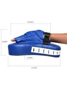 2PCS Boxing Mitts, Punching Mitts, Kickboxing Muay Thai Pads, Training Boxing Target Pads/Gloves, Martial Arts Youth, Men & Women (PU Leather) - Azul - Ver 5