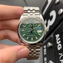 Factory Low Price Cross-Border Foreign Trade Laojia Log Watch Men's Watch Fully Automatic Mechanical Watch Mechanical Watch Stainless Steel Band Waterproof Watch Men - Platinum Steel  1 - View 19