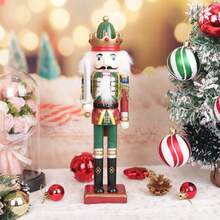1pc, 30cm Christmas Nutcracker Figurine, Christmas Decor, Wooden Soldier Desktop Ornament, Nutcracker Decoration, Christmas Home Decor, Christmas Party Supplies, Wooden Christmas Tree Hanging Ornament, For Christmas Scene Decoration, Home Decor, Mall Decor, Outdoor Decor, Christmas Gift Set Christmas Decorations Room Decor Winter Christmas Decorations Home Christmas Gifts Christmas Decor - Multicolor - View 26