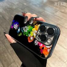 Teléfono con lente integral magnética y baño de oro con estampado de huellas de patas de colores. Compatible con carga inalámbrica magnética y compatible con phone 16 Pro Max, 16, 15 Pro, 14, 14 Plus/14 Pro Max, 13, 13 Pro, 12 Pro, 11/11 Pro y la serie Pro. Es un excelente teléfono para amigos, cumpleaños y festividades. - Negro - Ver 7