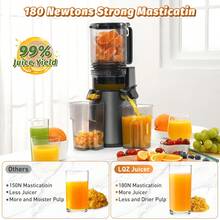 Cold Press Juicer Machines, Compact Small Slow Masticating Juicer With Large Chute For Whole Fruits & Vegetables, Easy To Clean & Quiet Juice Extractor,Space Saving Design,99% Juice Yield, Kitchen Appliance - US A Type Plug(110-127V) - View 4