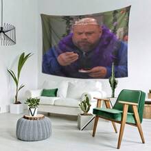 Bertram Funny Uncle Tapestry - Horizontal Hanging Decor With Wrinkle-Resistant Beige Polyester Fabric   High-Quality Home Decoration For Living Room  Bedroom  Office - No Electricity Needed  Easy To Hang  Funny Home Decor   Bedroom Accent  Playful Design  Durable Fabric  Quirky Decor  Longlasting Material  Statement Piece  Interior Designers - 彩色 - 查看 3