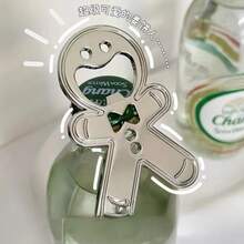 فتاحة زجاجات على شكل رجل الزنجبيل الجميل، فتاحة زجاجات دمية كرتونية إبداعية، فتاحة زجاجات رجل الزنجبيل متعددة الوظائف مناسبة كهدايا للأعياد والسنة الجديدة والحفلات