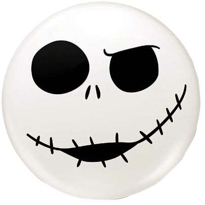 Nightmare Before Christmas Jack Skellington Badge (White/Black) - 100% Mixed - (BS2956)