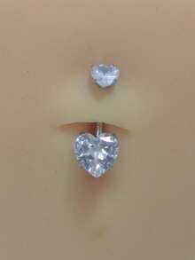 1pcs/Steel Belly Button Ring Crystal Piercing Belly Button Heart Style Belly Button Piercing Earrings Belly Button Piercing Sexy Body Jewelry Ombligo Valentine's Day, Halloween, Christmas Gift - Ngôi sao - Xem 4