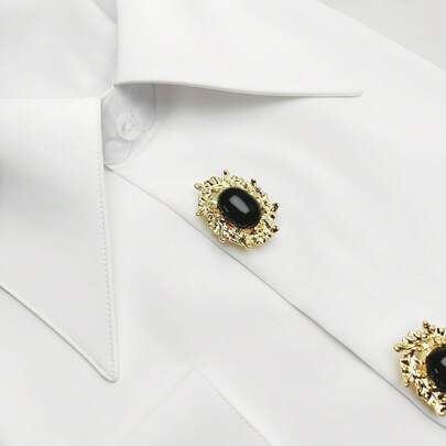 2 Pieces Vintage Elegant Shirt Button Cover, Men's And Women's Shirt Decorative Button Cover, 3 Seconds To Put On, No Sewing, Suitable For Any Occasions To Wear, Business Daily Party Wedding Gift, Valentine's Day Christmas Gift