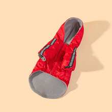 1pc Reflective Hooded Dog Jacket, Pet Clothes