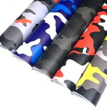 1 لفة من فيلم تمويه السيارة والدراجة النارية، ملصق تمويه الرسومات على السيارة DIY شخصي، ديكور داخلي وخارجي للسيارة والكمبيوتر المحمول، ورق لاصق مبتكر مقاوم للماء والخدش ومنفذ للهواء