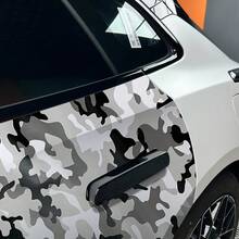 1 لفة من فيلم تمويه السيارة والدراجة النارية، ملصق تمويه الرسومات على السيارة DIY شخصي، ديكور داخلي وخارجي للسيارة والكمبيوتر المحمول، ورق لاصق مبتكر مقاوم للماء والخدش ومنفذ للهواء