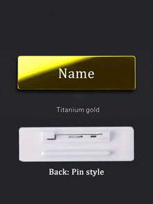 1pc Customized Engraved Magnetic Stainless Steel Name Tag Card Holder Badge For Office School Enterprise - Multicolor - View 18