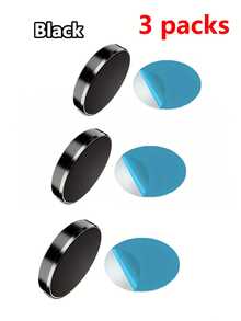 1/3 件创意圆形迷你磁性汽车导航仪表盘出风口夹座合金随机颜色手机支架，多功能迷你磁性粘贴金属汽车导航仪表盘出风口夹座合金金属磁吸家用手机支架，仪表板支架兼容 、Android 手机，生日、家人、朋友汽车配件礼物，车载手机支架