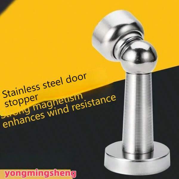 Cierra puertas de acero inoxidable, cierra puertas reforzado, cierra puertas integrado, cierra puertas magnético fuerte, apto para puertas de acero, puertas de madera y puertas de bebé, fácil instalación con o sin perforación