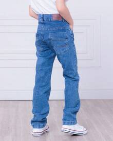 Calça jeans infantil menino skinny com lycra 4 a 8 - Azul - Visão 2