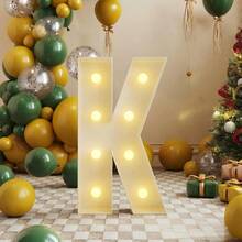 28.74 英寸 LED 发光字母 A-Z - 易于组装，电池供电，是生日、求婚、婚礼、活动的理想之选 - 暖光