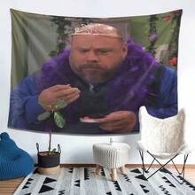 Bertram Funny Uncle Tapestry - Horizontal Hanging Decor With Wrinkle-Resistant Beige Polyester Fabric   High-Quality Home Decoration For Living Room  Bedroom  Office - No Electricity Needed  Easy To Hang  Funny Home Decor   Bedroom Accent  Playful Design  Durable Fabric  Quirky Decor  Longlasting Material  Statement Piece  Interior Designers - 彩色 - 查看 2