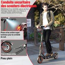 TODIMART T3 Electric Scooter For Adults, 350W Front Motor, Maximum Range Of 30 Kilometers, 120kg Load Capacity, Three-Speed Transmission To Adapt To Different Road Conditions, Equipped With A Mobile App To Check The Vehicle Status At Any Time
