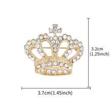1pc Elegant Crown Design Rhinestone Encrusted Zinc Alloy Brooch, Vintage Palace Style Fashion Accessory Suitable For Women To Wear On Coats, Dresses, Bags, Hats In Autumn/Winter Occasions And Parties Christmas Gift