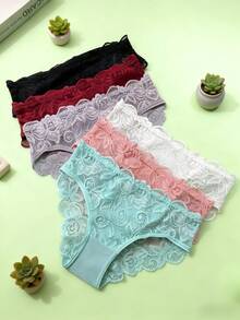 6/12/18 Pack Women's Cotton Stretch Lace Bikini Panties Multipack Breathable Soft For Valentine's Day Halloween Parties Dates Womenswear Bridal 2 Piece Sets Women,Outfits,Matching Pajama Set Couple,Halloween Costumes For Women>Sexy,Halloween Costumes For Women,Fallhalloween Costumes Tights - 彩色 - 查看 4